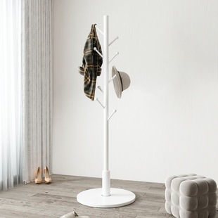 Coat Rack, Built-In Clothes Rack in the Bedroom, Floor-Standing Vertical Living Room Clothes Rack, Household Single-Pole Simple Bag Rack
