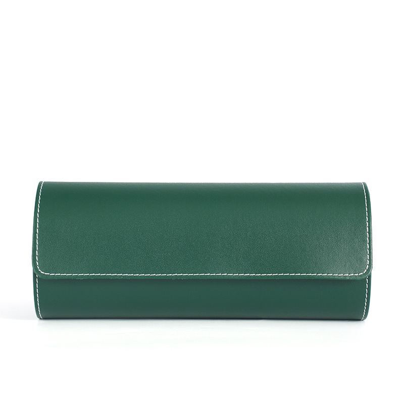 Amazon en stock caja de almacenamiento de viaje Caja de reloj de trabajo PU cuero en stock caja de Reloj portátil de alta gama