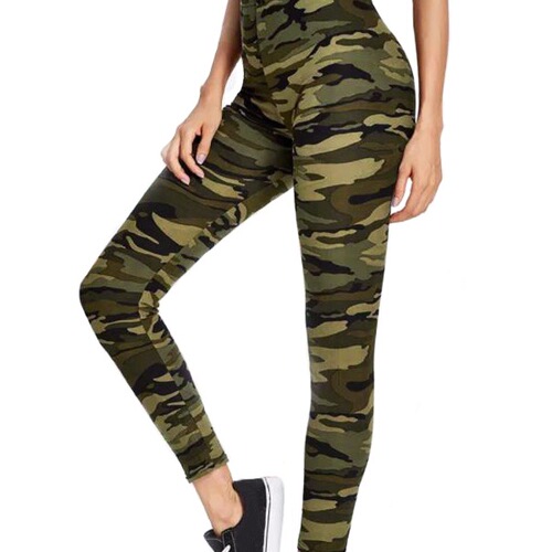 Women's camouflage suede cropped pants women's camouflage sanded nine-point pants