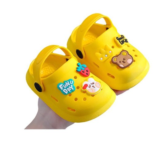 Children's slippers summer girls' cute fruit indoor soft bottom non-slip boys' baby home closed toe sandals hole shoes