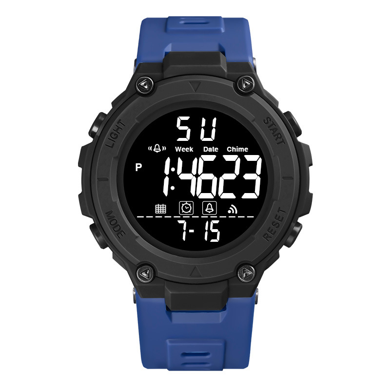 Nueva moda deportiva al aire libre reloj electrónico de los hombres de los estudiantes multifunción reloj de alarma luminosa reloj electrónico al por mayor
