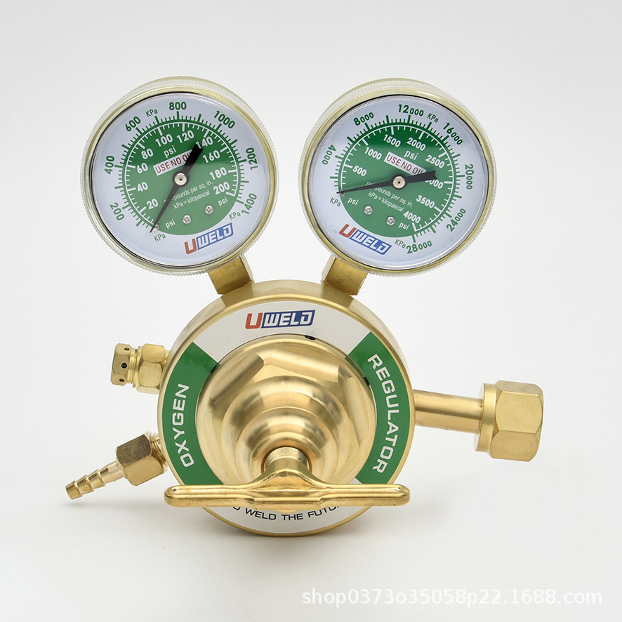 重型氧气减压器UW-1401 美式重型减压器焊割焊接全铜美式