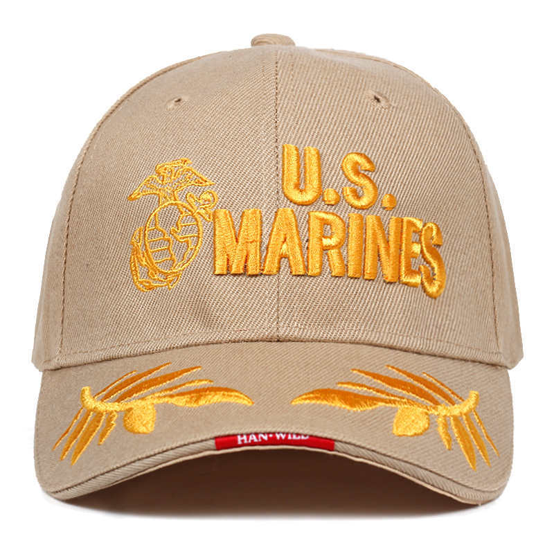 Casquette de baseball extérieure US MARINES Casquette de baseball brodée Casquette de baseball marine Chapeau de camouflage militaire_voghion.com