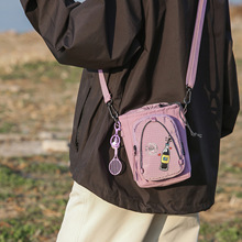 户外斜挎包男女2026新款绳结手机小挎包拼色轻便水壶水杯包bags