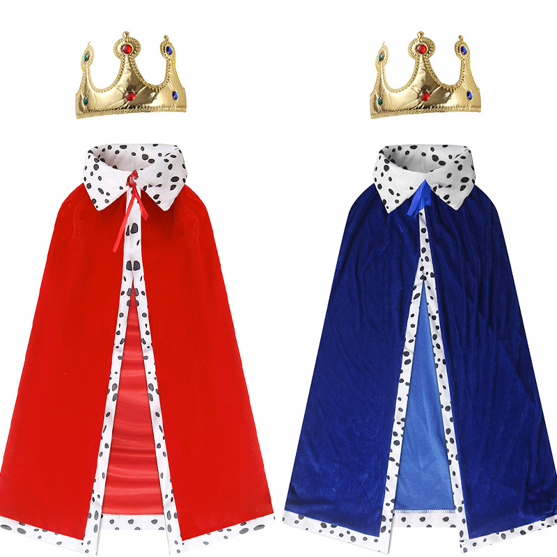 Children's Halloween King Adult Cape Prince Princess Cloak European Festival Costume Party Dress