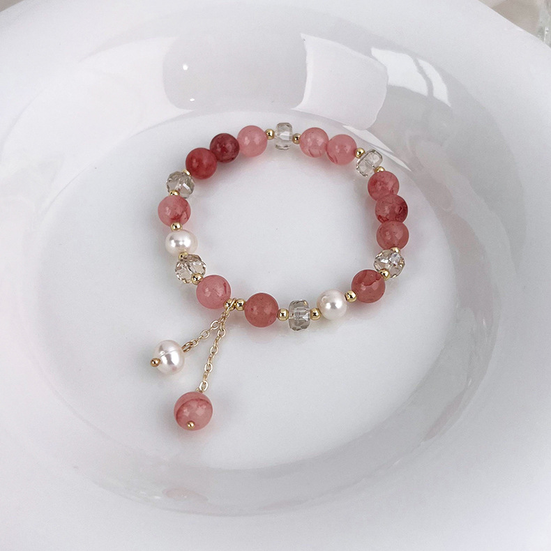 Sweet Geometric Artificial Crystal Pearl Bracelets display picture 6