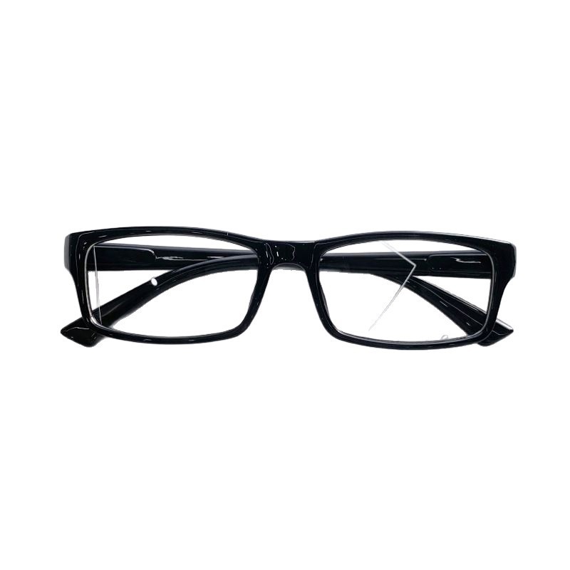 2026 New Retro Square Frame Glasses Black Square Non-Prescription Glasses Anti-Blue Light Myopia Glasses Tiktok Live Streaming Dropshipping