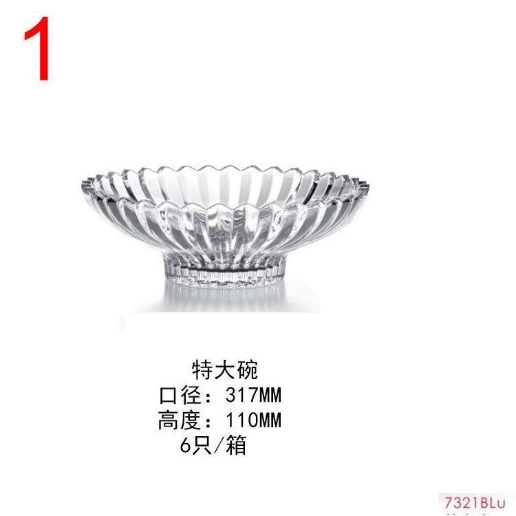 Luz de lujo de cristal plato de fruta KTV Hotel pierna alta grande tazón de fruta seca plato de aperitivos tazón de caramelo Cubo de fruta a rayas