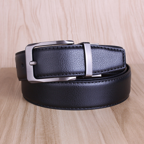 Factory Belt Men's Needle Buckle Wholesale Rotating Buckle Genuine Leather Belt Men's Casual Double-Sided Calfskin Belt Business