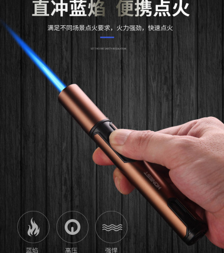 Baicheng new product windproof direct injection lighter cigar special spray gun direct injection portable outdoor lighter wholesale