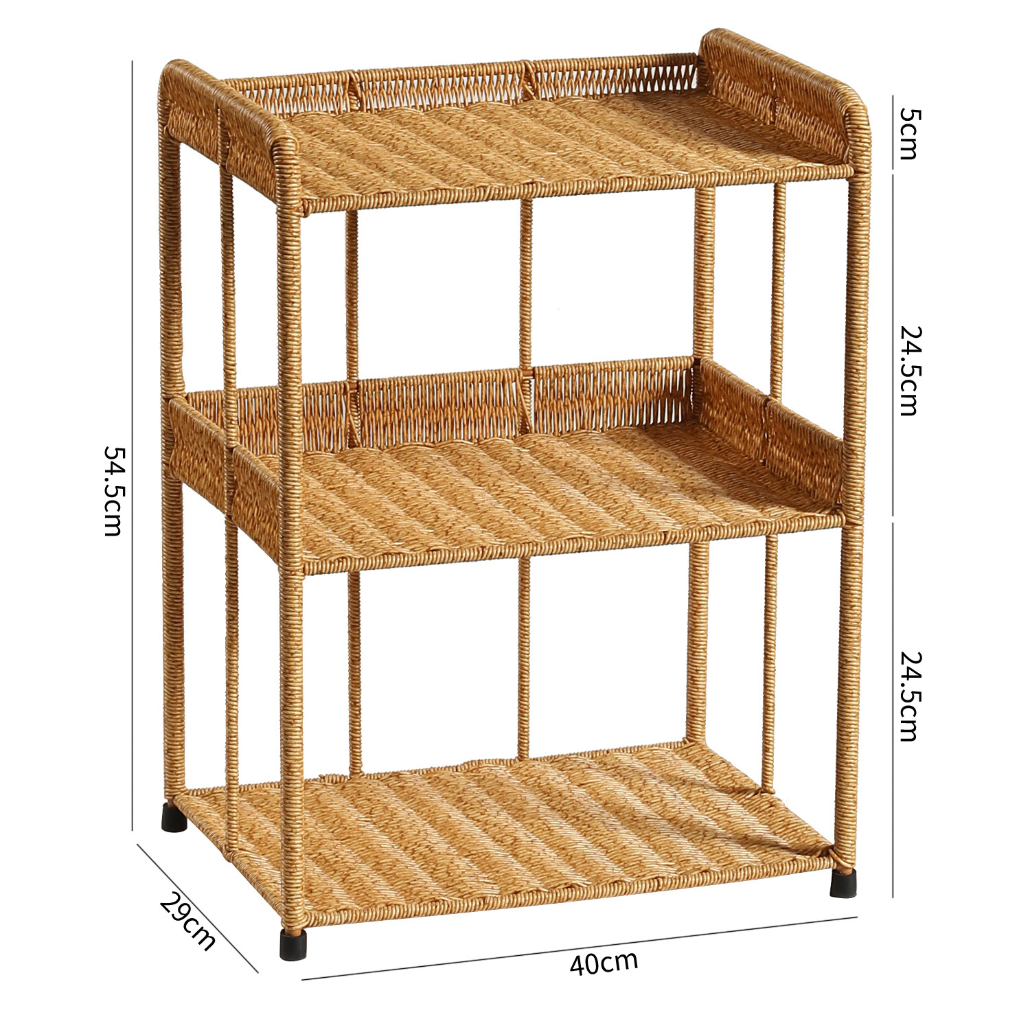 Gabinete de cabecera multicapa doméstico de imitación dormitorio gabinete de lado de la cama sala de estar almacenamiento de almacenamiento de almacenamiento de acabado de estante de almacenamiento