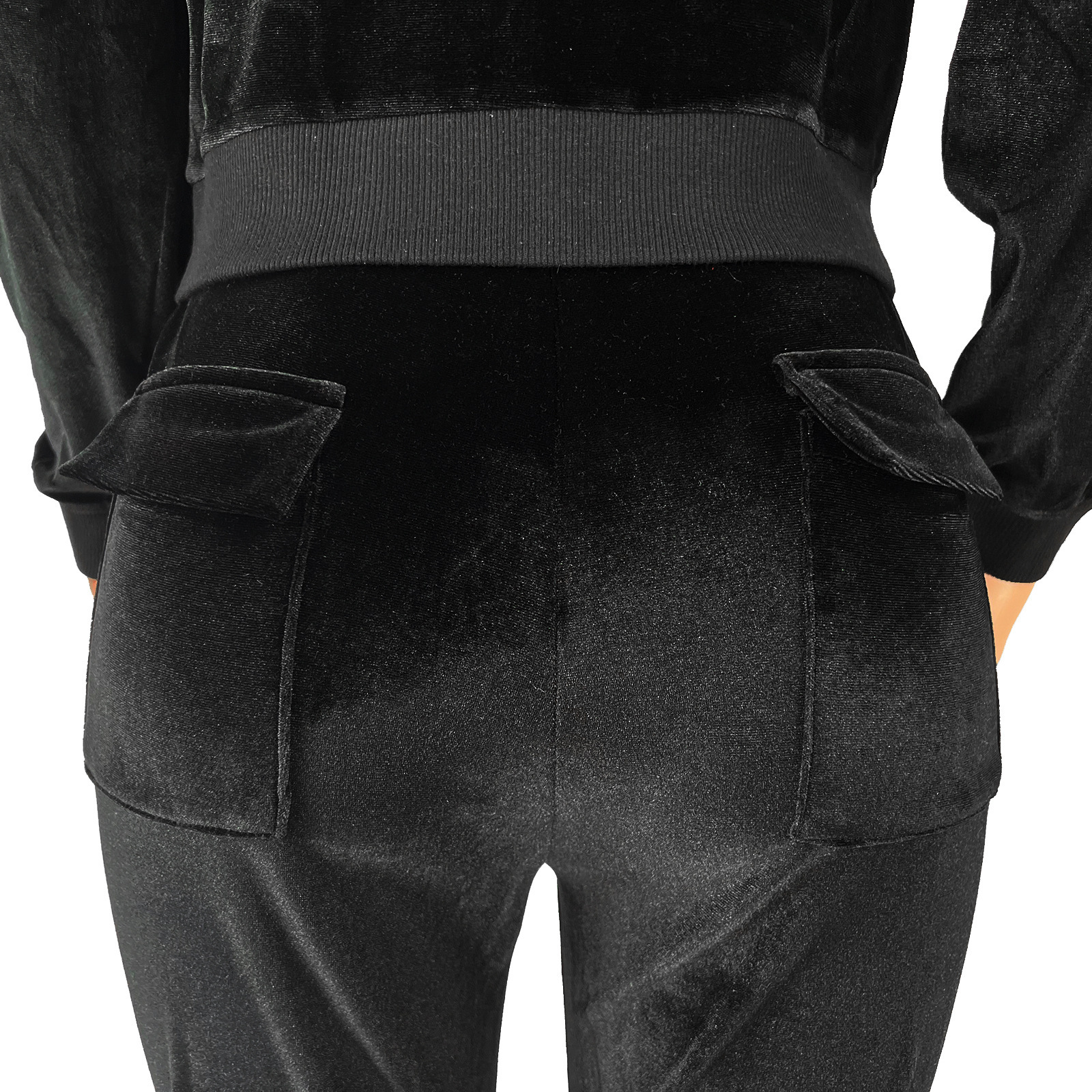 Damen Jogginganzug Aus Samt Mit Kapuze Für Den Herbst Und Winter_voghion.com