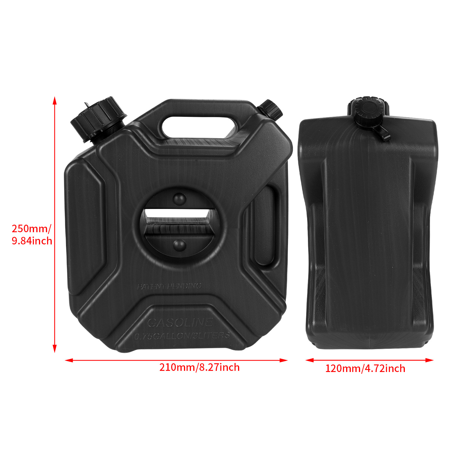 Motorcycle and Car Modification 3L Extended Spare Gasoline Oil Tank Plastic Portable Fuel Tank with Key
