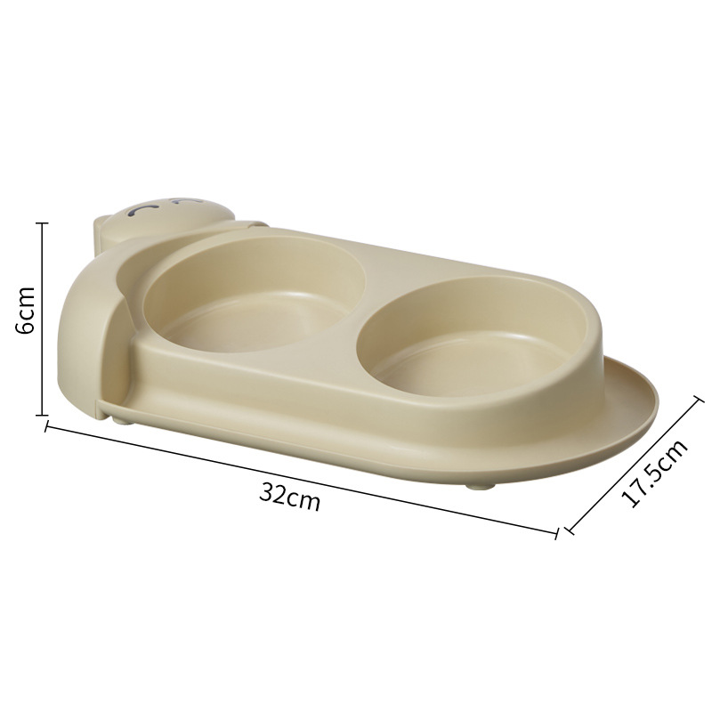 Nuevo cuenco para mascotas, doble cuenco de acero inoxidable para perros, cuenco para gatos anti-volcado, cuenco de comida lenta, cuenco para gatos con cuello de 15 ° para perros al por mayor