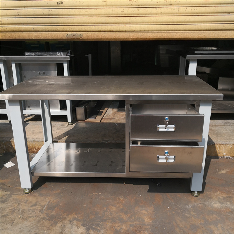 一品重型钳工工作台操作台防静电车间维修桌不锈钢实验铁钢板打包