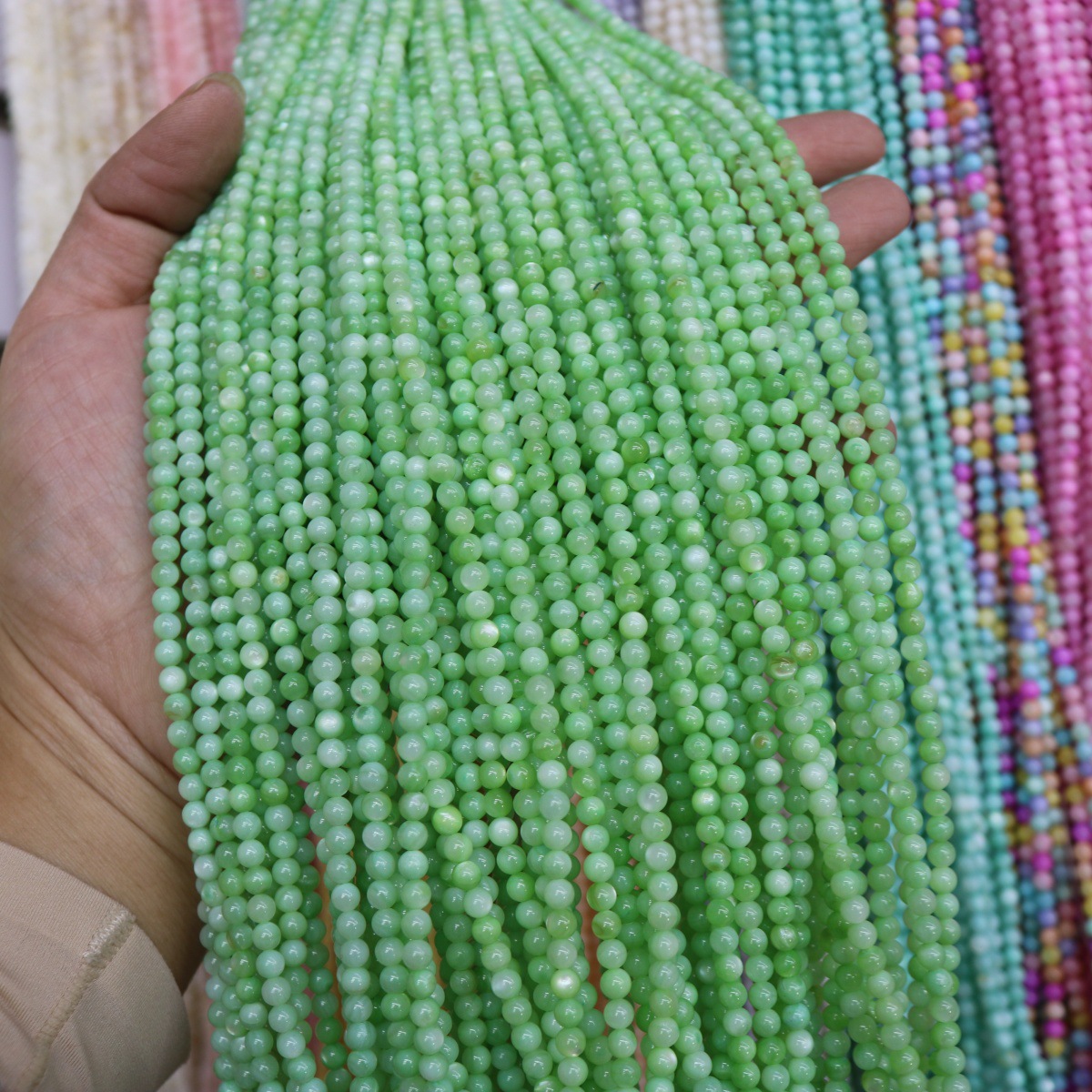 Conchas de agua dulce naturales cuentas mixtas de color 4mm color monocromático bolas perlas sueltas diy joyería accesorios joyería al por mayor image 48