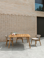 Outdoor dining chairs, villa, open-air balcony, solid wood dining table set, courtyard garden, leisure, wicker furniture, wicker sofa