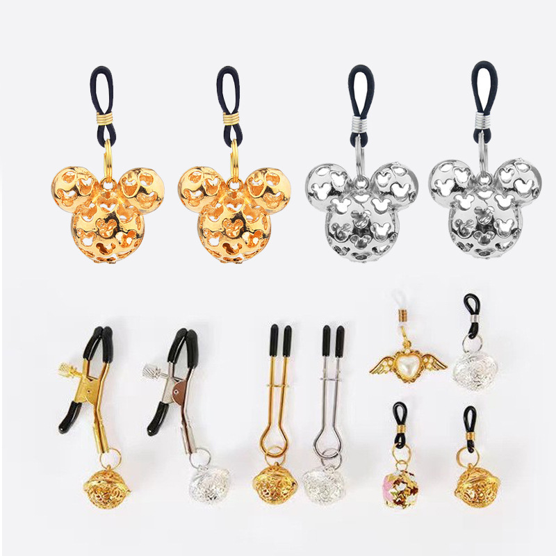 Silicone Fun Rubber Band Wearable Outing Equipment Sm Adult Supplies Nipple Clamp Sex Toy Mimi Bell Flirting Clip