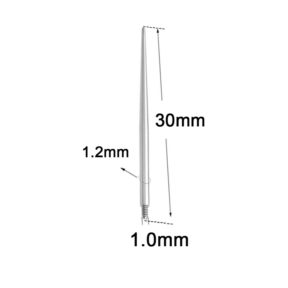External thread m1.0x1.2x30mm
