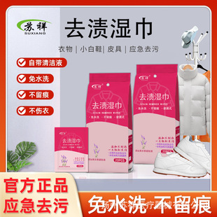 Clothing Stain Removal Wipes, No Need to Wash, Portable, Individually Packaged Wet Wipes, down Jacket, White Shoes, Stain Removal Emergency, 20 Pieces