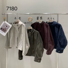 2025秋季新款女高领日系短款外套长袖文艺风ins外贸休闲款夹克