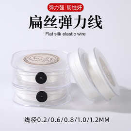 方盒扁丝弹力线 DIY白色多规格文玩串珠线材穿珠耐磨松紧线批发