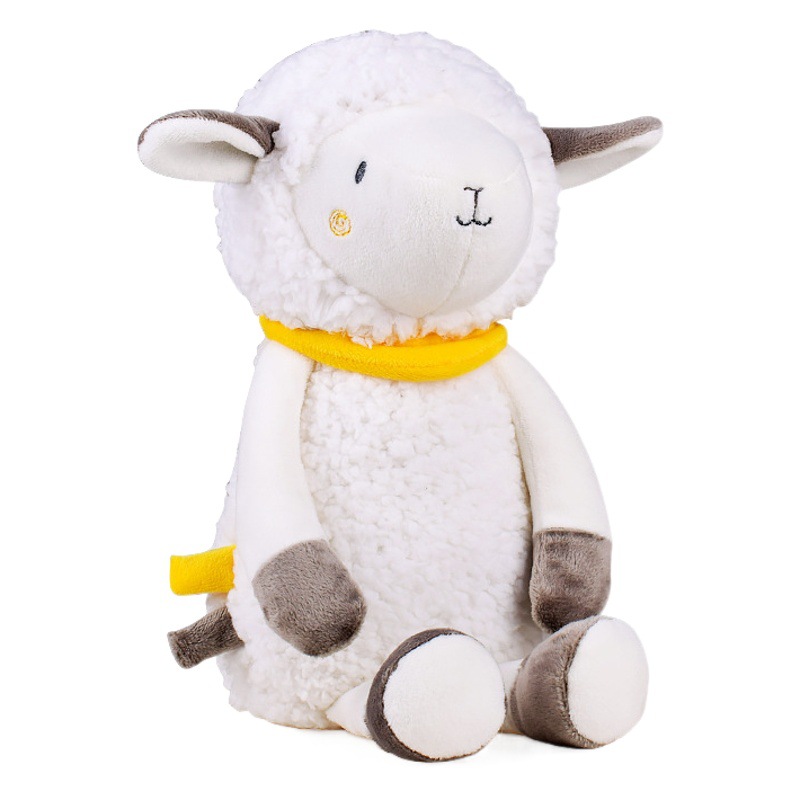 Muñeca de peluche para niños muñeca para dormir de ovejas muñeca calmante música ligera juguetes infantiles transfronterizos