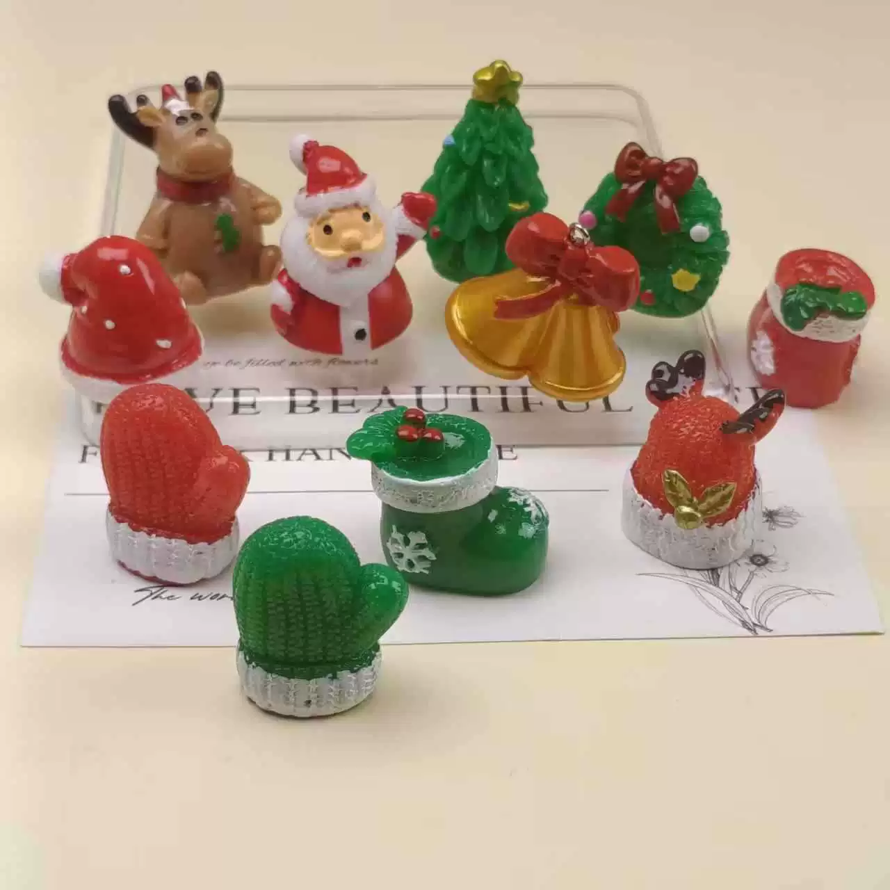 Новая рождественская серия, стерео украшения из смолы с героями мультфильмов, сделай сам, цепочка для мобильного телефона, брелок, подвеска, украшения для рабочего стола автомобиля