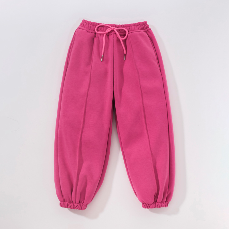 Pequeño Maven grueso forrado de lana pantalones de niños europeos y americanos pantalones de invierno cálido pantalones de niños pantalones casuales para el hogar image 4