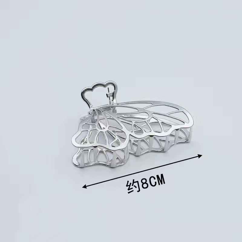 Комплект заколок для волос с серебряной расческой, заколки в корейском стиле с металлическими крабами и акулами, крупный набор форм