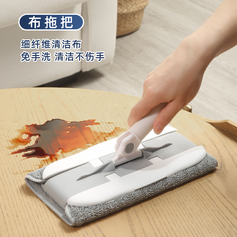 Static-electric mop, static dust-removal sheets—dry and wet use, perfect for lazy hands; no need to wash—household floor-cleaning magic tool with an iron handle