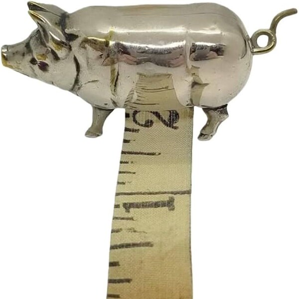 Cross-border hot style Antique Pig Mini Tape Measure retro mini…