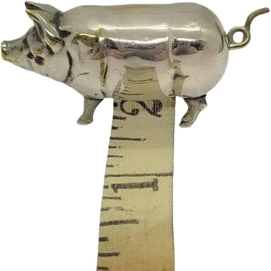 Cross-border hot style Antique Pig Mini Tape Measure retro mini…