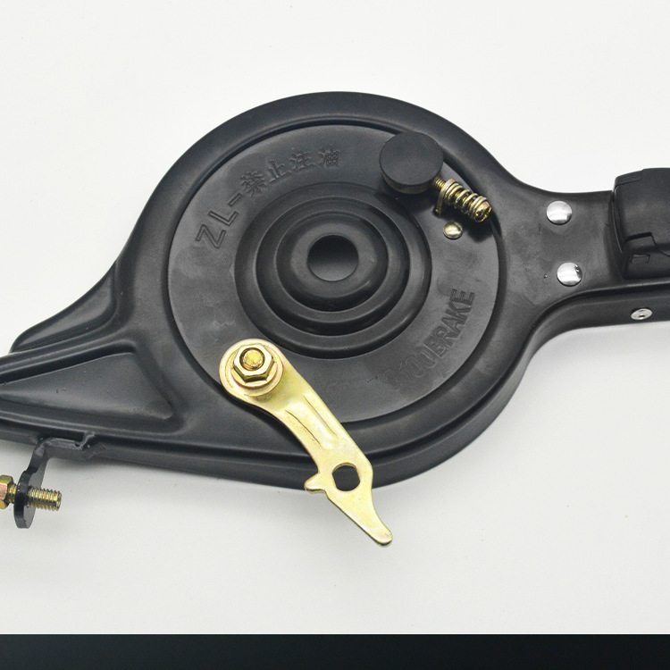 Universal Electric Bicycle Rear Brake with Lock, Electric Scooter 90/100 Type Brake Lock Device, Brake Pads