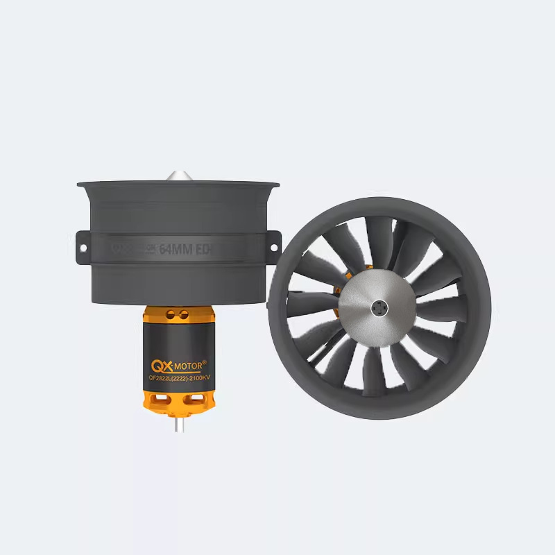 Qunxi Professional Edition 64 handao 12 hojas fan positivo y negativo remo control remoto avión motor sin cepillo qf2822 ventilador violento