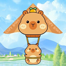 卡皮带你飞风筝带线轮套装潍坊卡通微风易飞儿童大人手持到手可飞