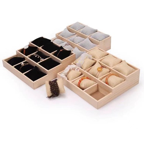 Wooden watch chain display stand accessories bracelet jade storage box bracelet display box pillow tray wholesale