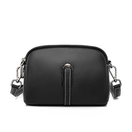 Genuine leather women's bag 2024 new fashion versatile first-layer cowhide mobile phone small bag women's shoulder bag crossbody bag