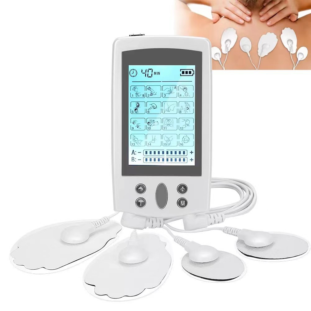 Amazon en stock FDA masajeador multifuncional TENS dispositivo de fisioterapia meridiana EMS portátil de hombro y cuello masajeador