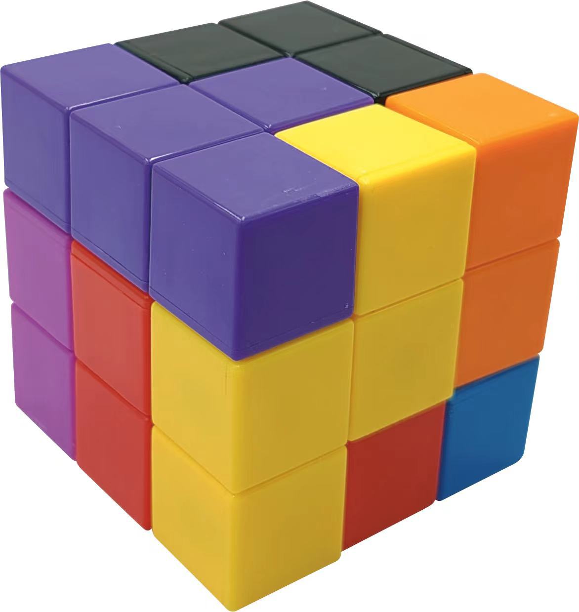 Juguete magnético transfronterizo cubo magnético transparente descompresión juguete variedad cubo montaje bloques de construcción juguete cubo magnético