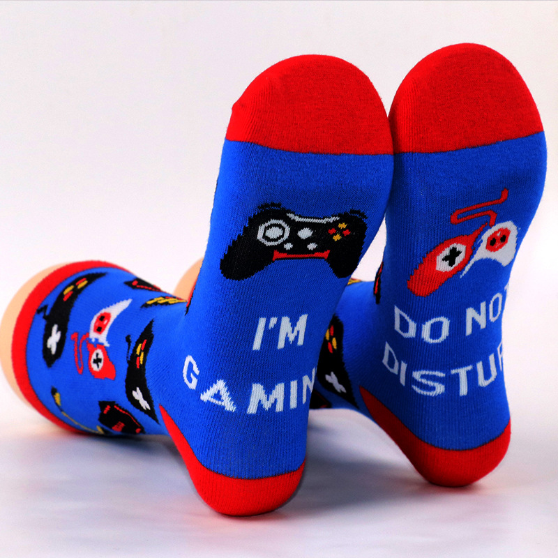 Lenjerie intimă și pijamale Spot I'M GAMING șosete jacquard cu litere pe talpa piciorului, șosete lungi din bumbac, la preț redus_voghion.com