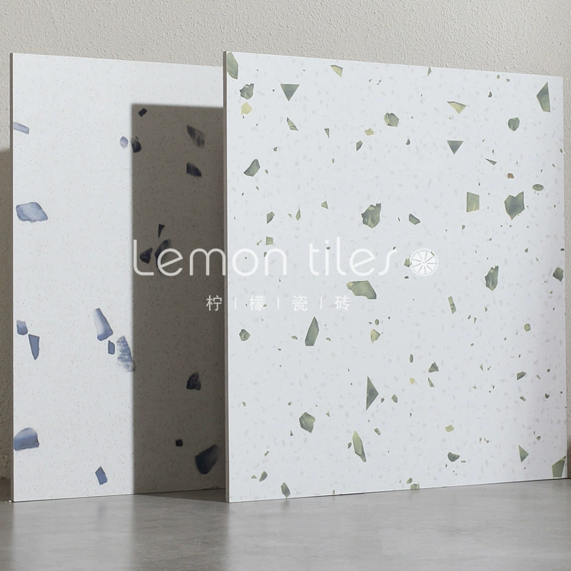 Скандинавские зеленые терраццо напольные плитки, мягкий свет, резные плитки для кухни, балкона, стен, гостиной, ванной комнаты, антикварные плитки