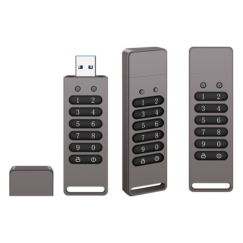 Suministro directo de fábrica aleación de zinc cifrado u disco AES256 hardware cifrado usb3.0 alta velocidad transmisión botón digital u disco