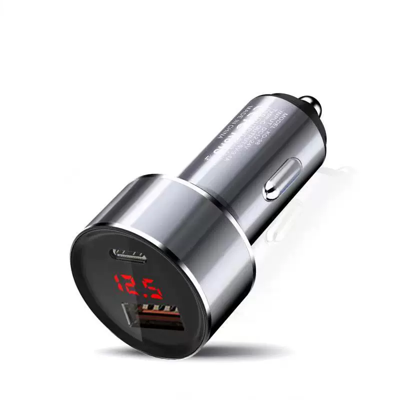 Car USB Charger 3.1A with Digital Display (4U) — Dual USB Fast Charge, PD/QC Options