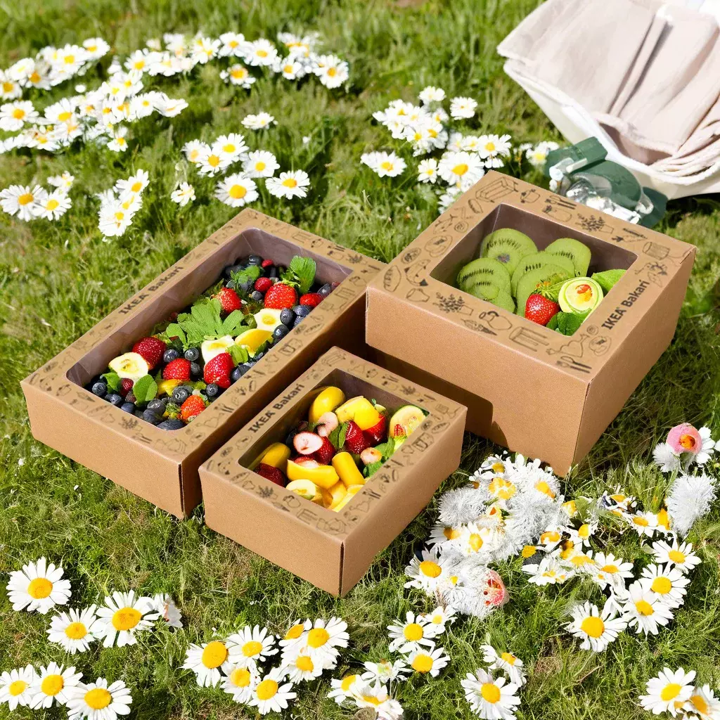 批发一次性透明带盖涂布牛皮纸蛋糕盒子可定制印刷食品面包甜品盒