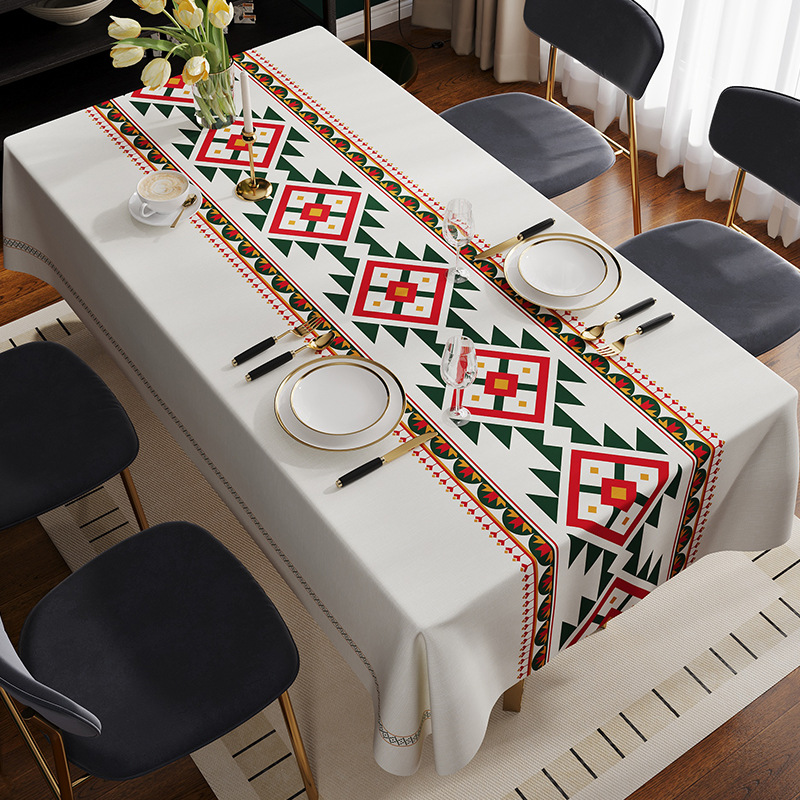 Mantel para Mesa de Comedor y Centro de PVC Impermeable, Resistente al Aceite y al Calor