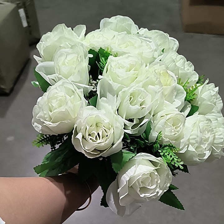 Yiwu pantalla fábrica de flores de seda de la boda artificial flor artificial Rosa 18 princesa Rosa artificial novia celebración de la flor