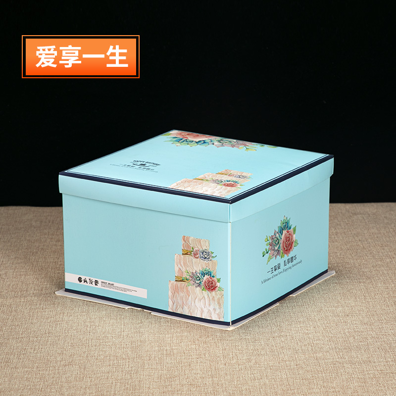 Caja de embalaje de pastel 6 pulgadas 8 pulgadas 10 pulgadas 12 pulgadas 14 pulgadas caja cuadrada de cartón de cumpleaños caja redonda caja de embalaje de pastel