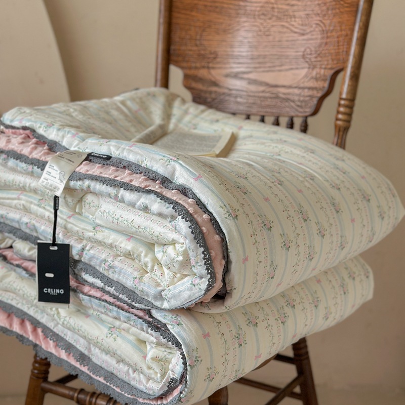 면 거즈 비니 퀼트-Lihuayumeng