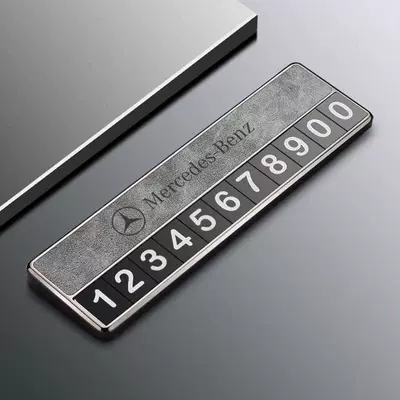 Truck Interior Ornaments, Nömrəli dayanma kartı - mercedes-benz-exclusive-graphite-gray-parking-number-plate